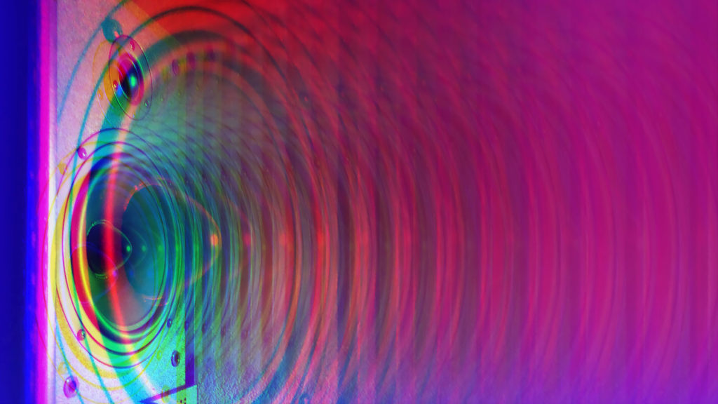 Speaker emitting sound waves