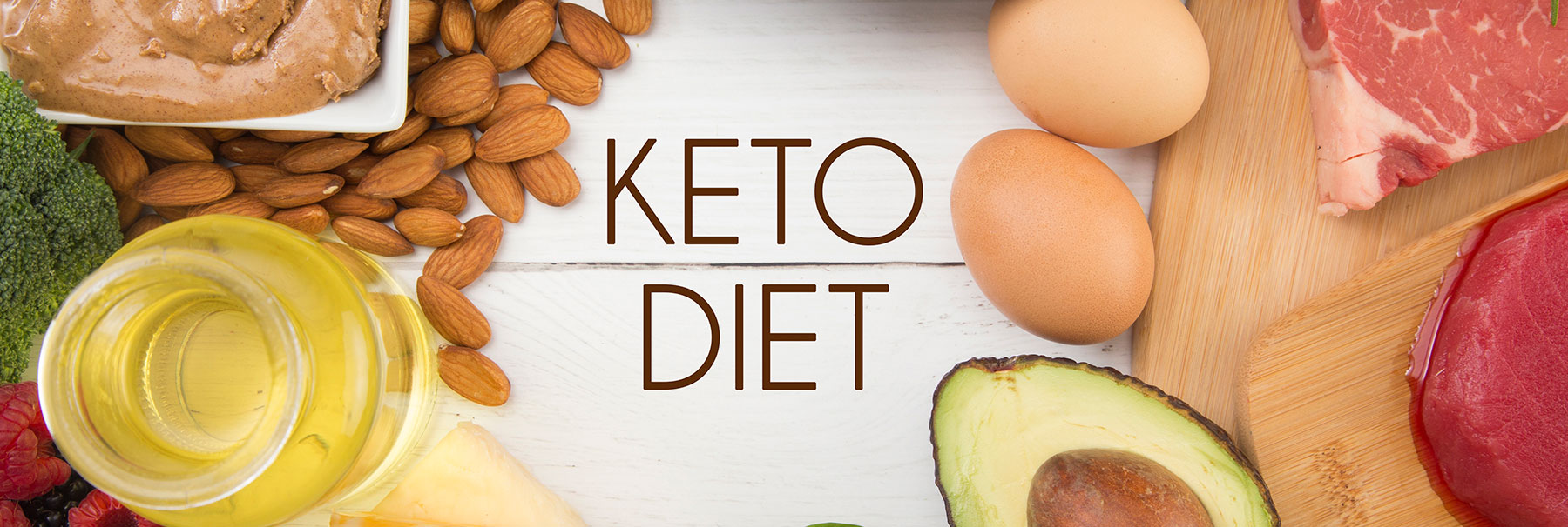 keto diet surrounded by foods