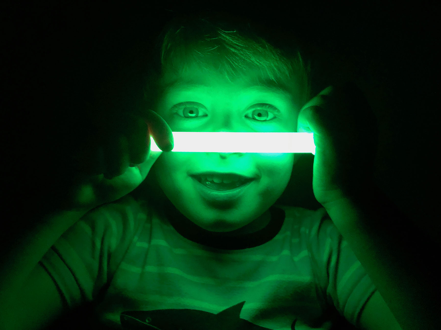 Toddler with Glow stick