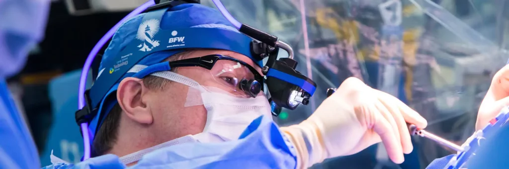Cardiovascular surgeon performing cardiac surgery