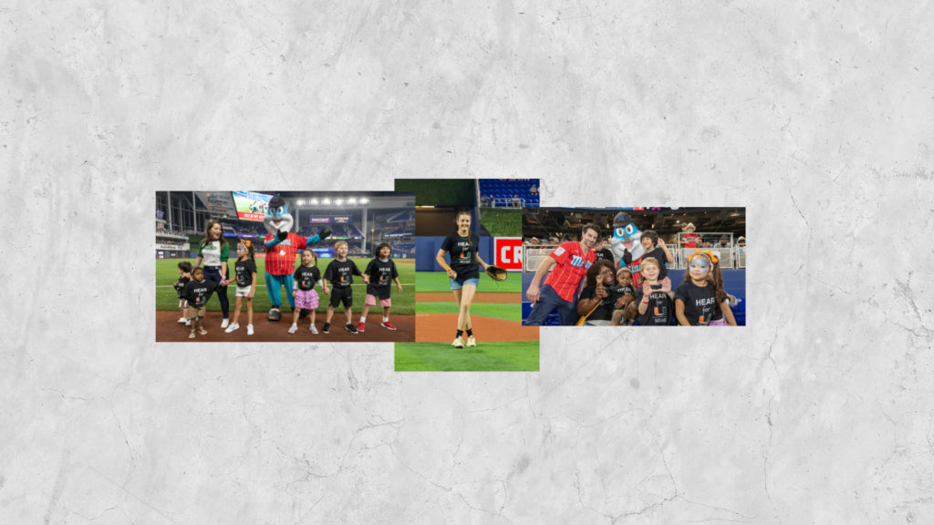 Kids playing at Marlins park
