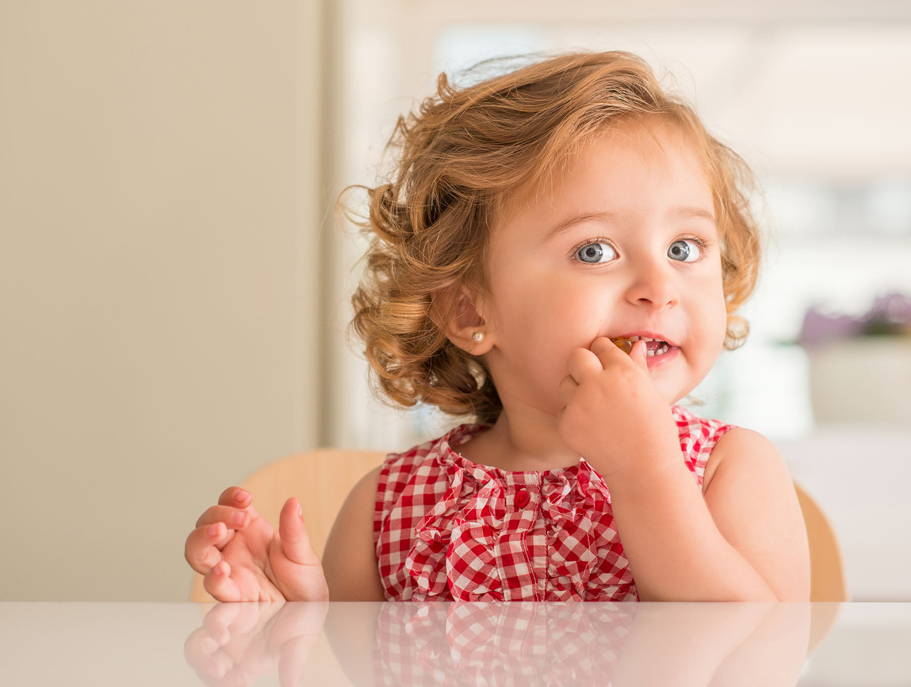 Cute Girl Eating Candy