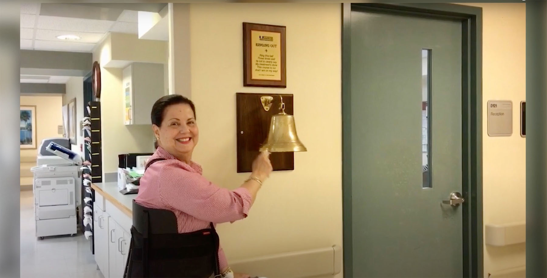 Sylvester Cancer patient Connie rings final chemo bell
