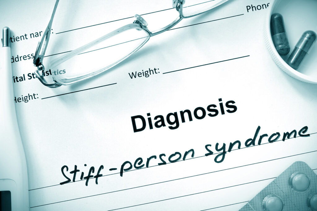 Medical diagnosis showing stiff person syndrome