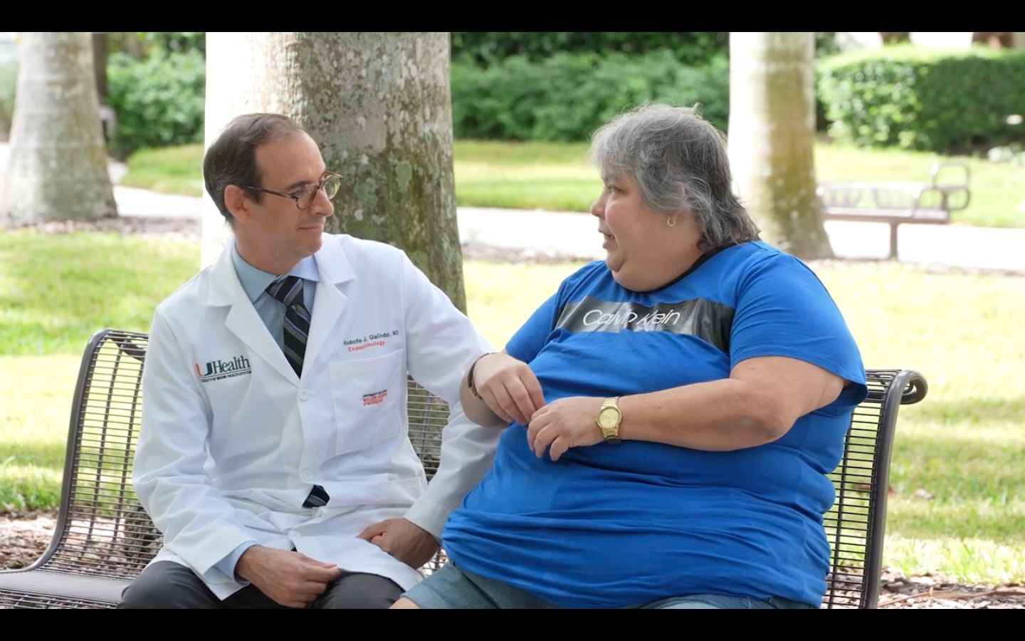 diabetes patient talks with physician about new therapy