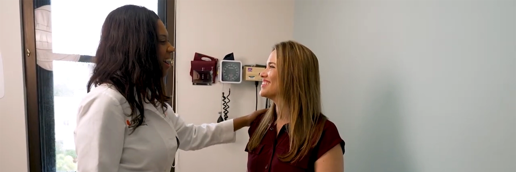 patient being examined by headache specialist