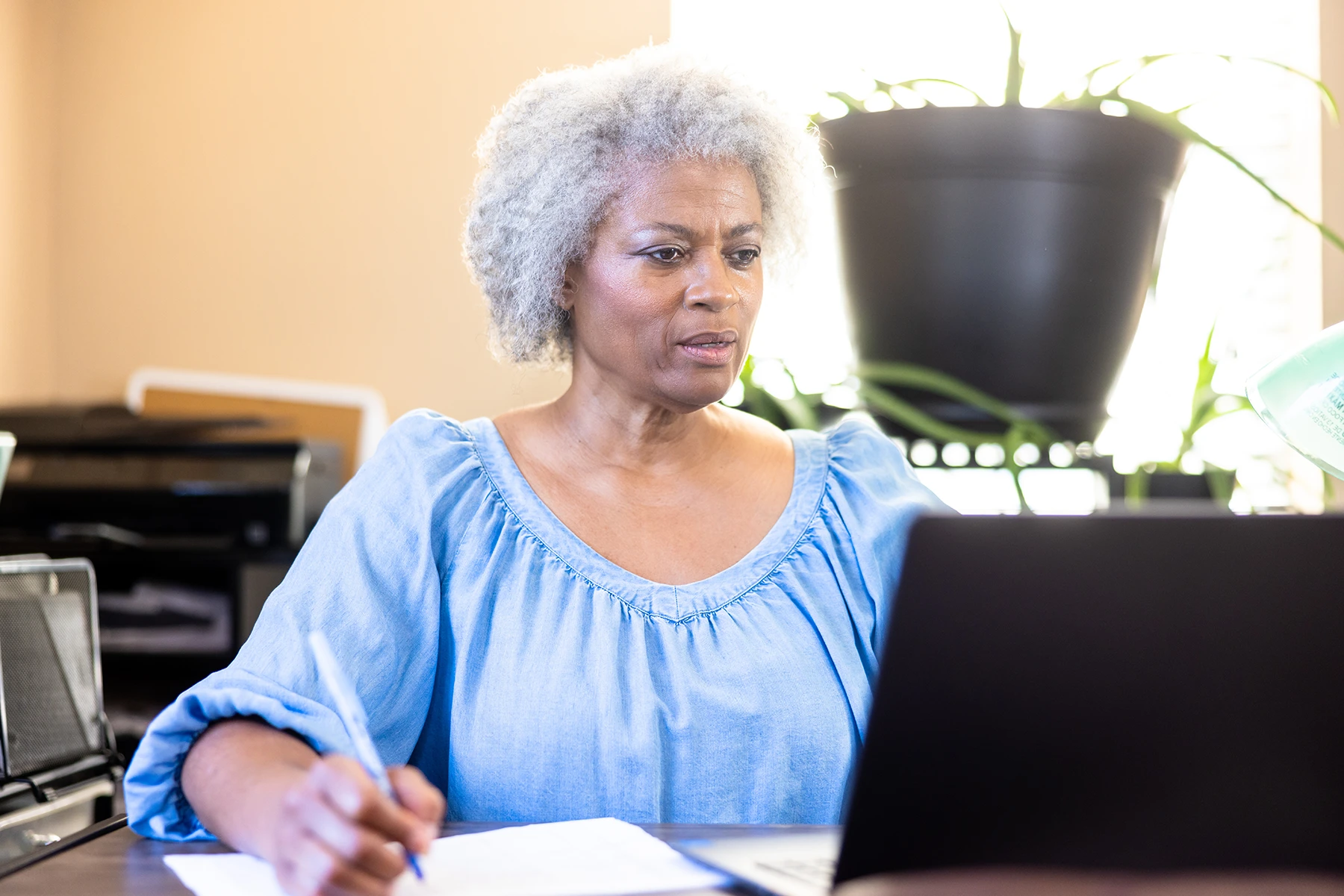 Senior woman learning that there is something called stage 0 cancer. Stock photo for illustrative purposes only.
