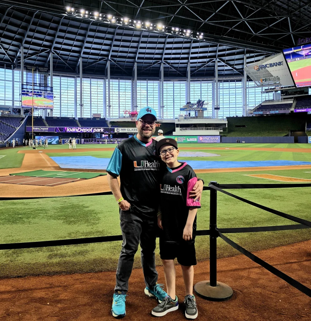 Javier and David Gonzalez at the Marlins