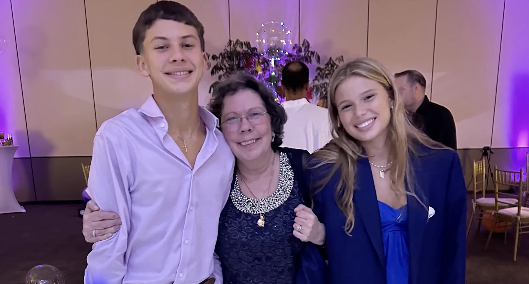 Christina Goble with her grandkids