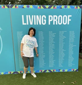 Survivor Irina Dumitrescu at DCC event in Miami.